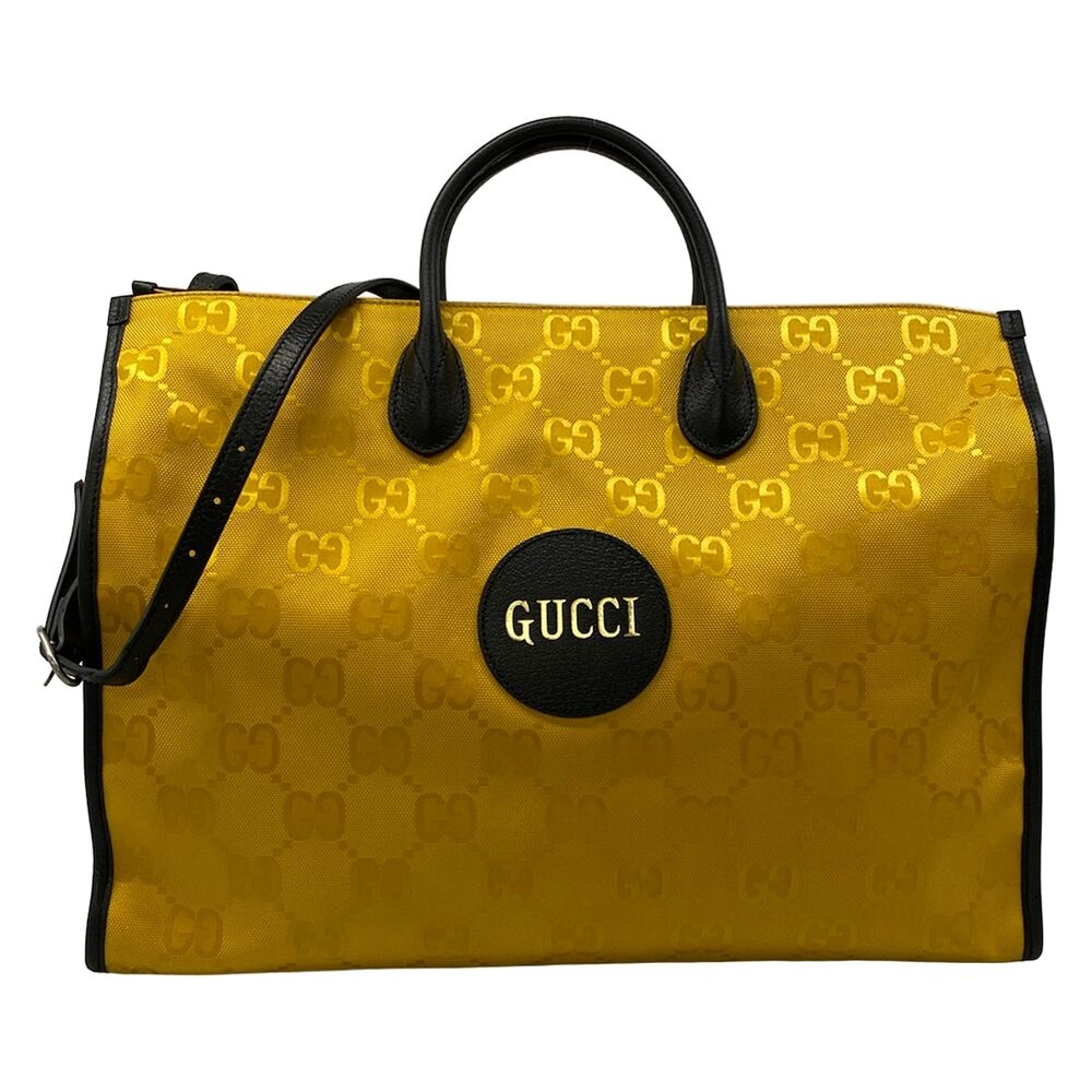 Gucci Off The Grid Tote Bag 630353 Dark yellow Black Nylon Leather